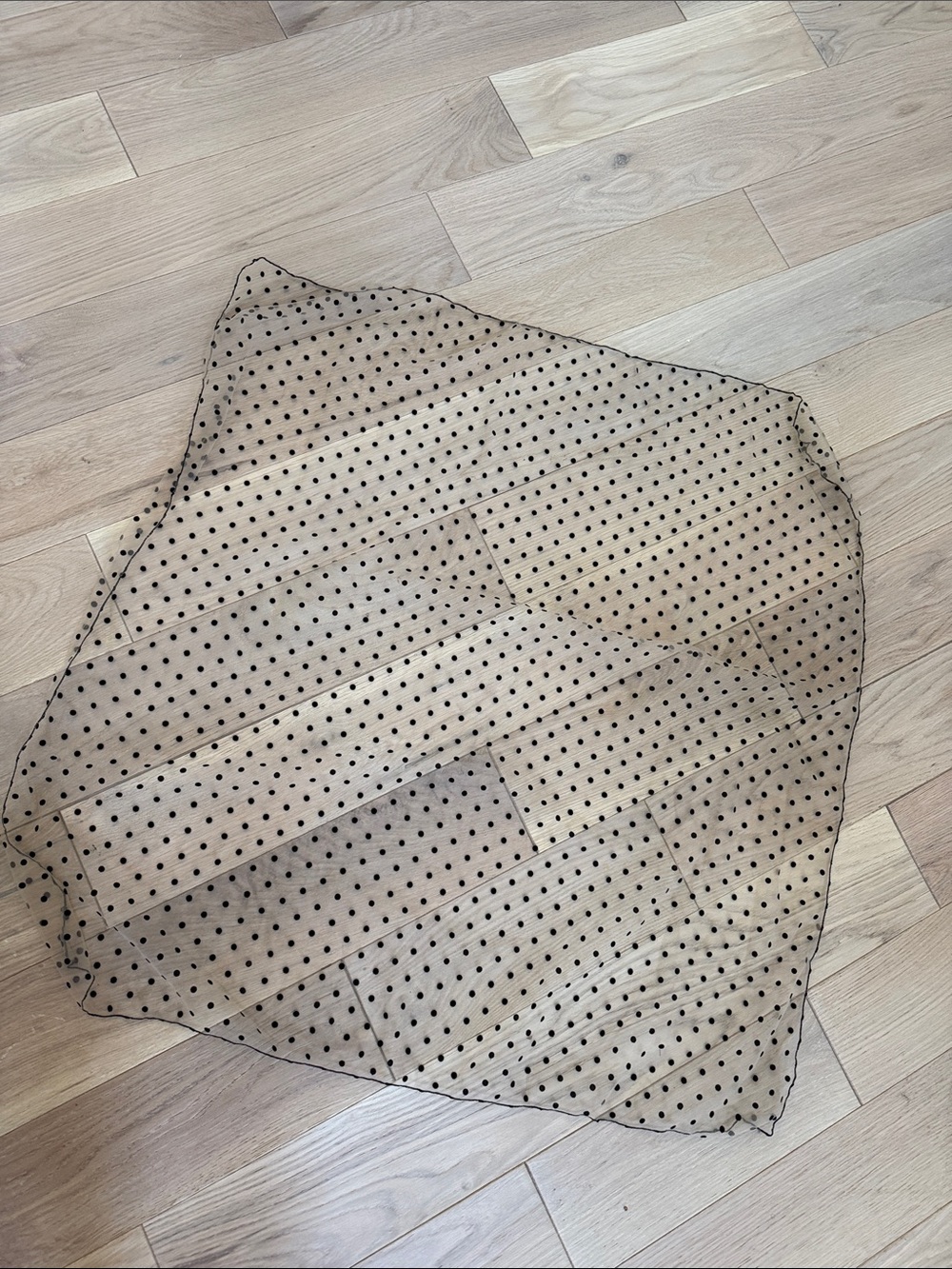 Sheer Black Polka Dot Scarf / Wrap